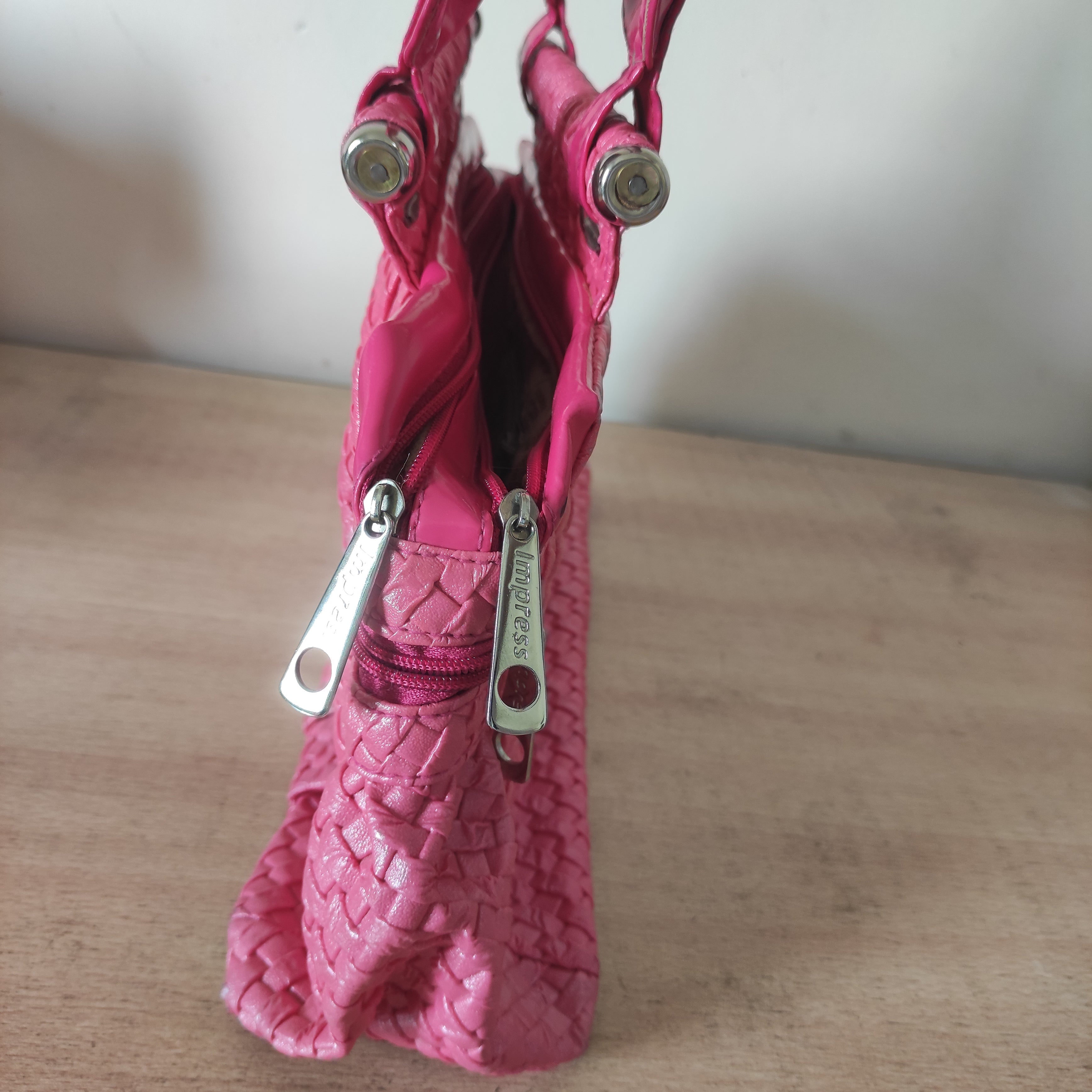 Rosé Woven Bag