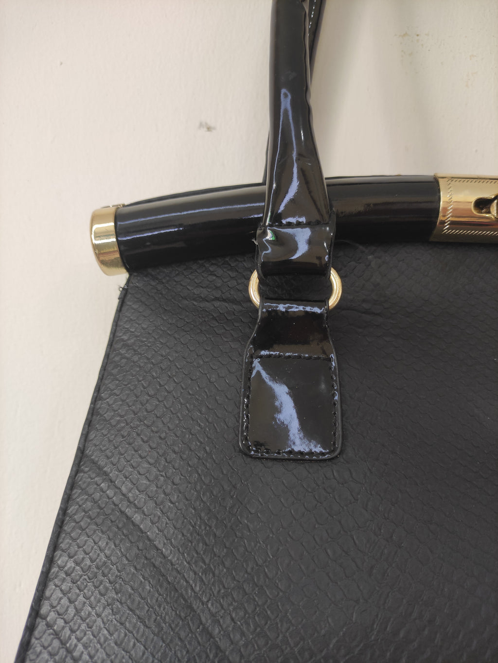 Black Structured Handbag