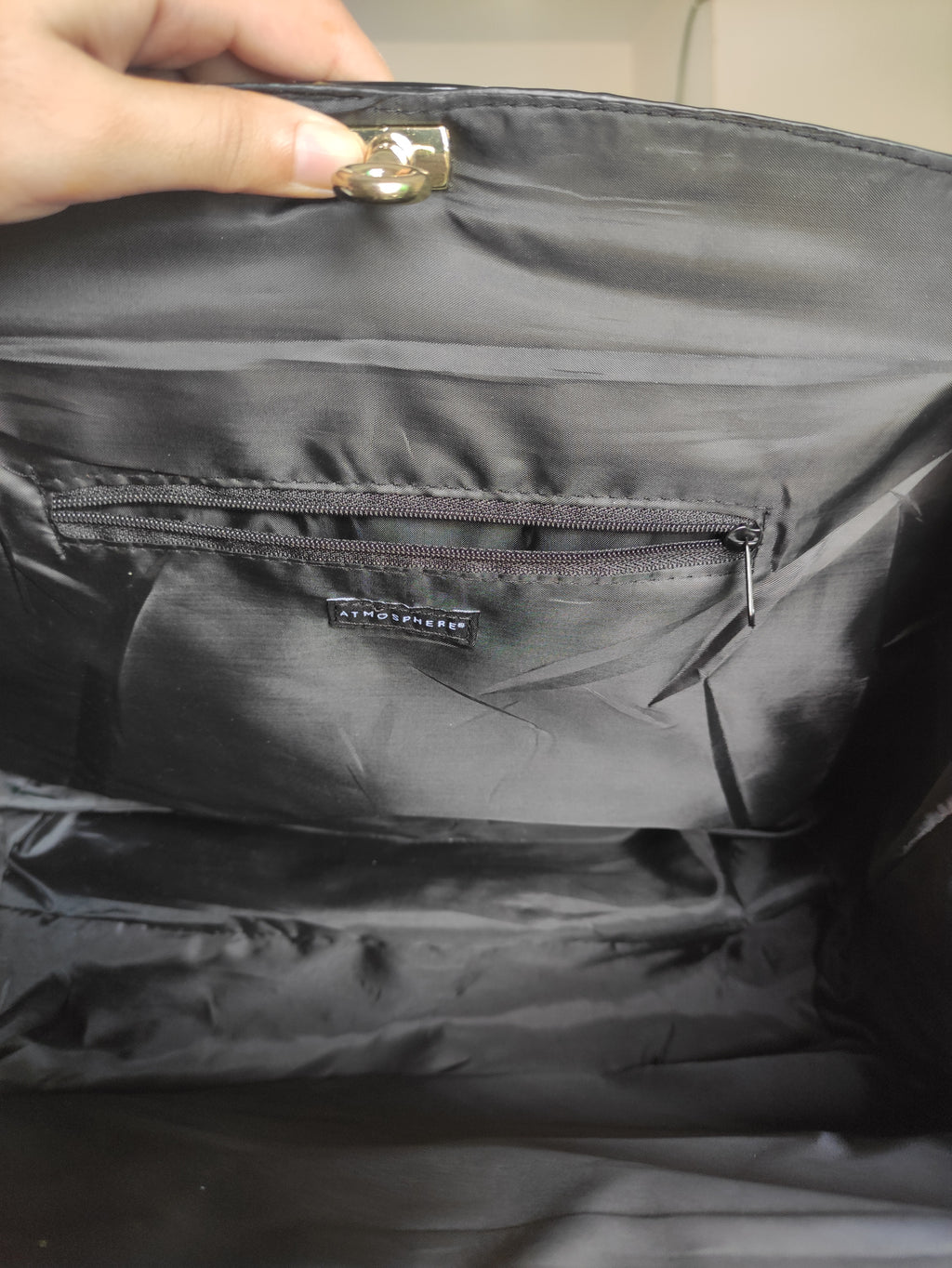 Black Structured Handbag