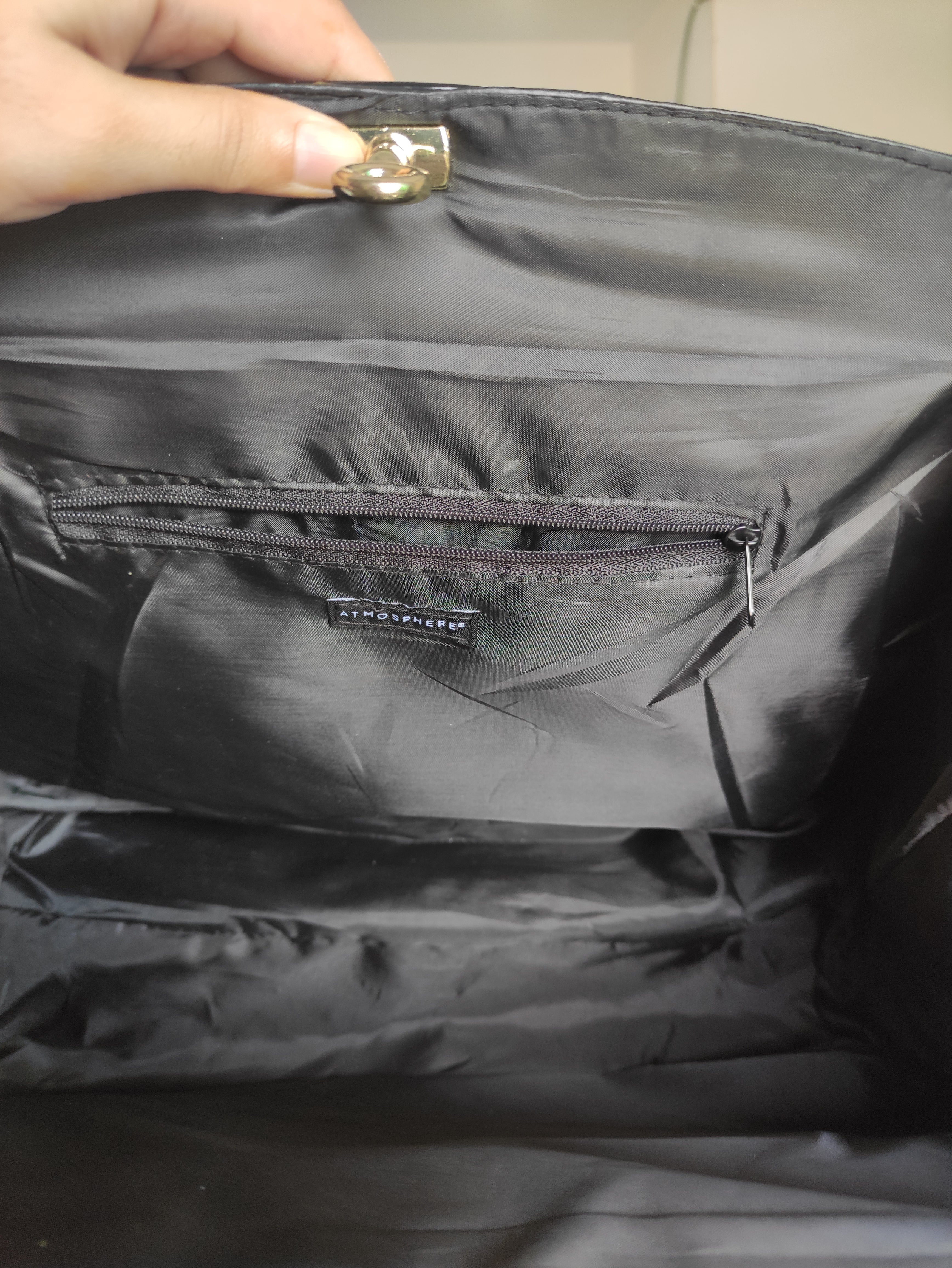Black Structured Handbag