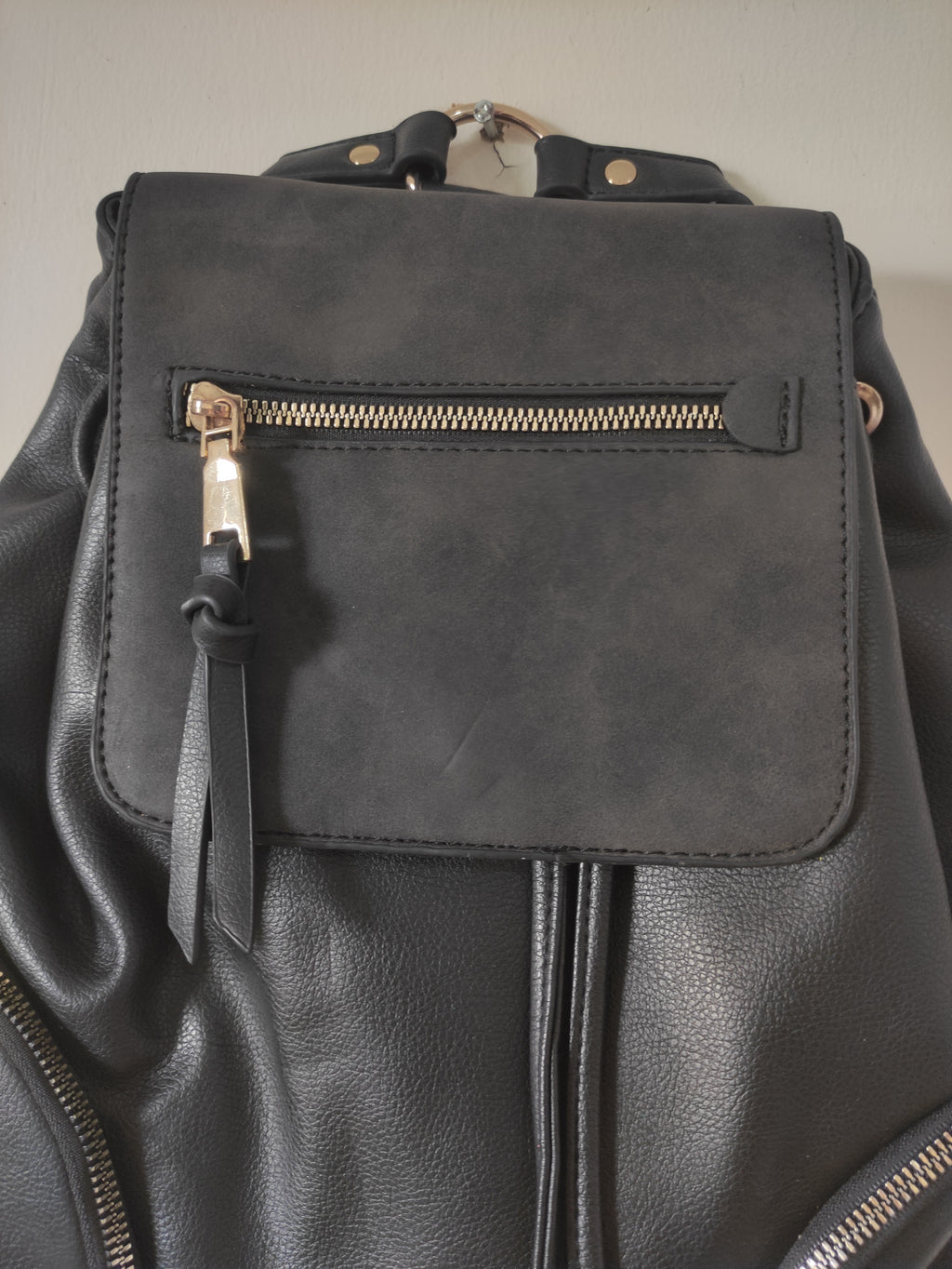 Noir Drawstring Backpack
