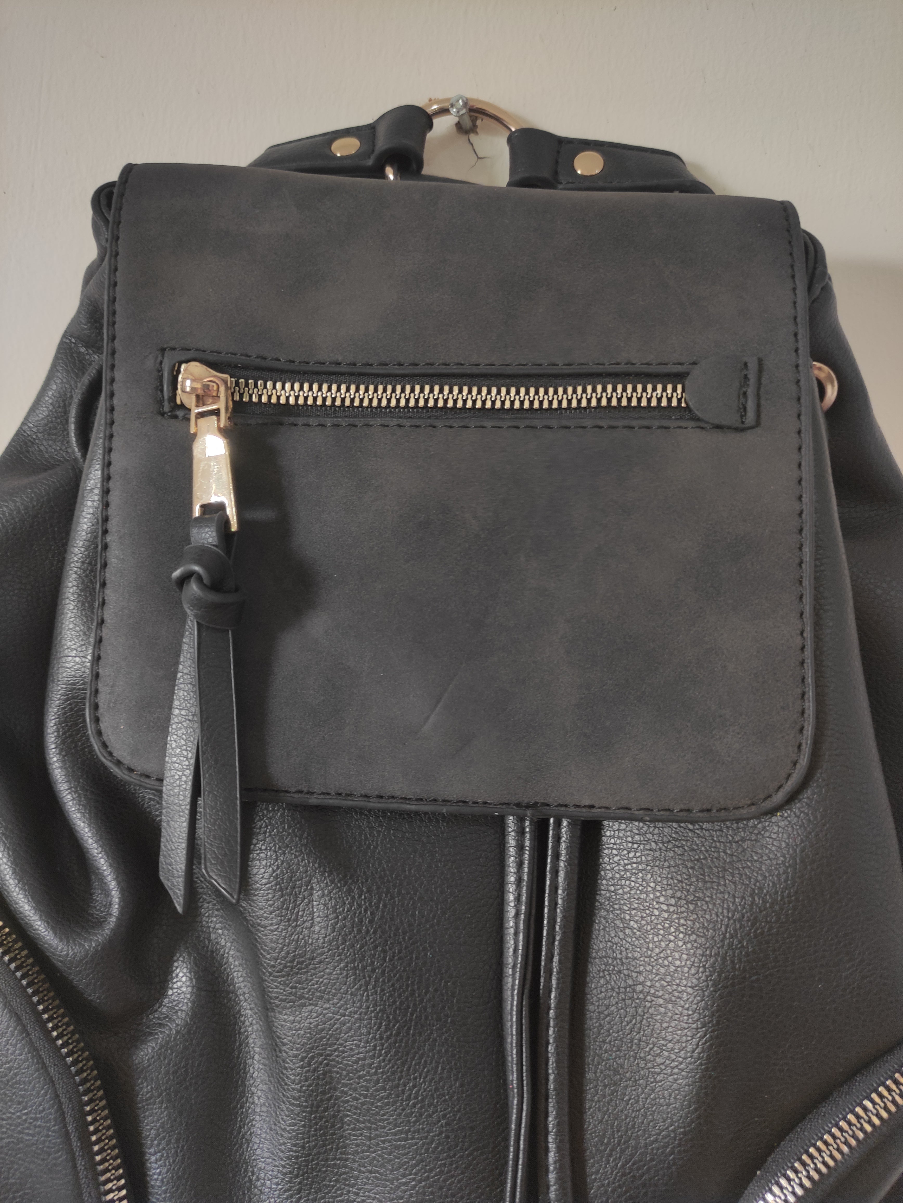 Noir Drawstring Backpack