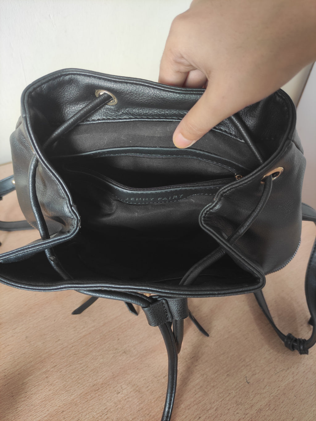 Noir Drawstring Backpack