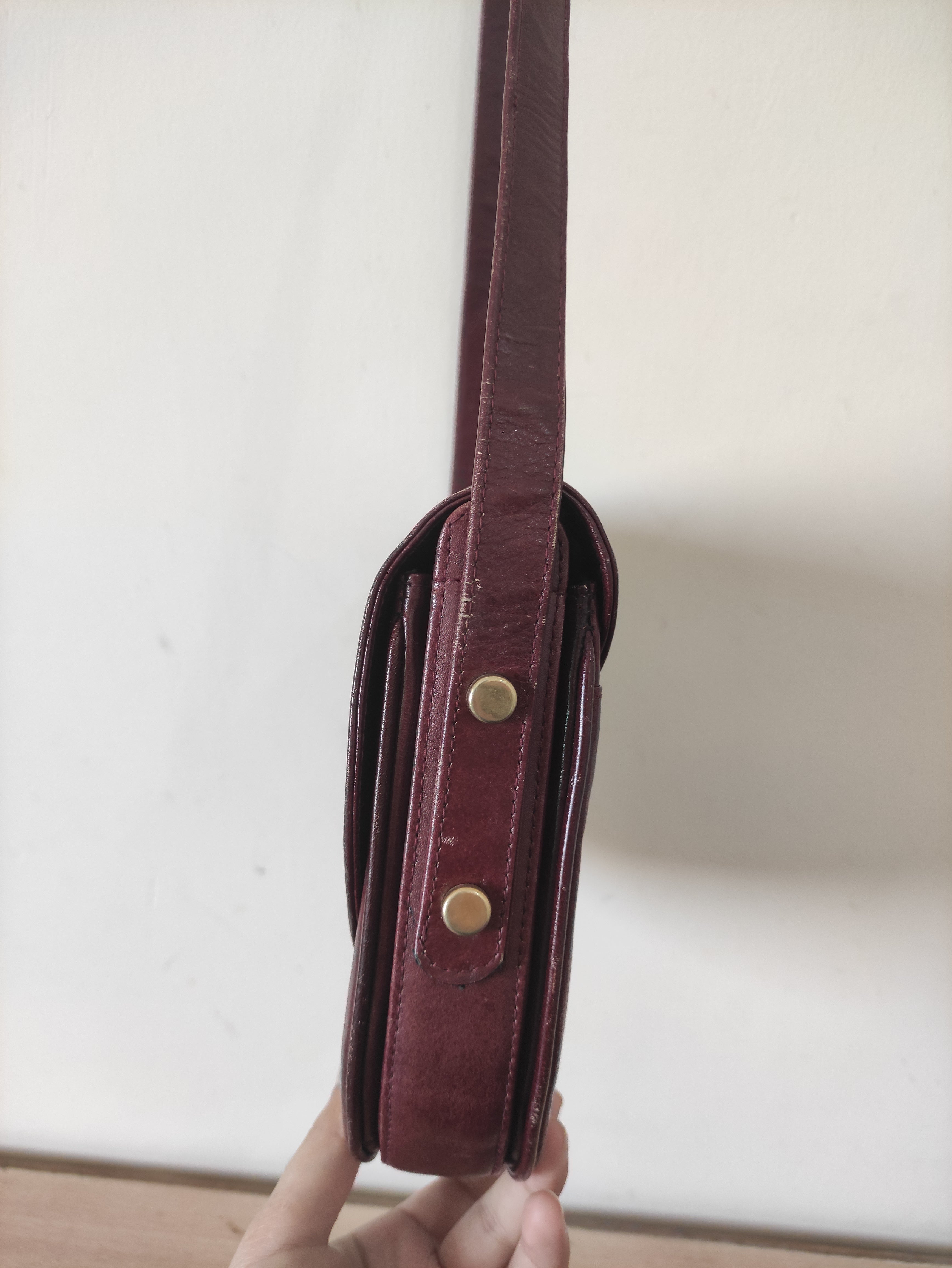 Maroon Leather Crossbody