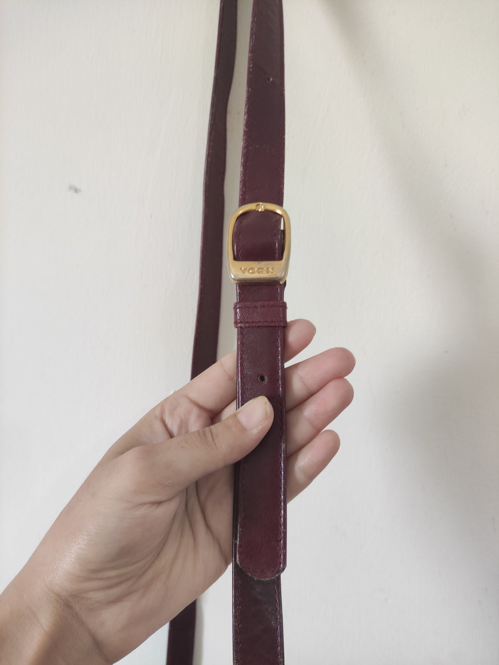 Maroon Leather Crossbody