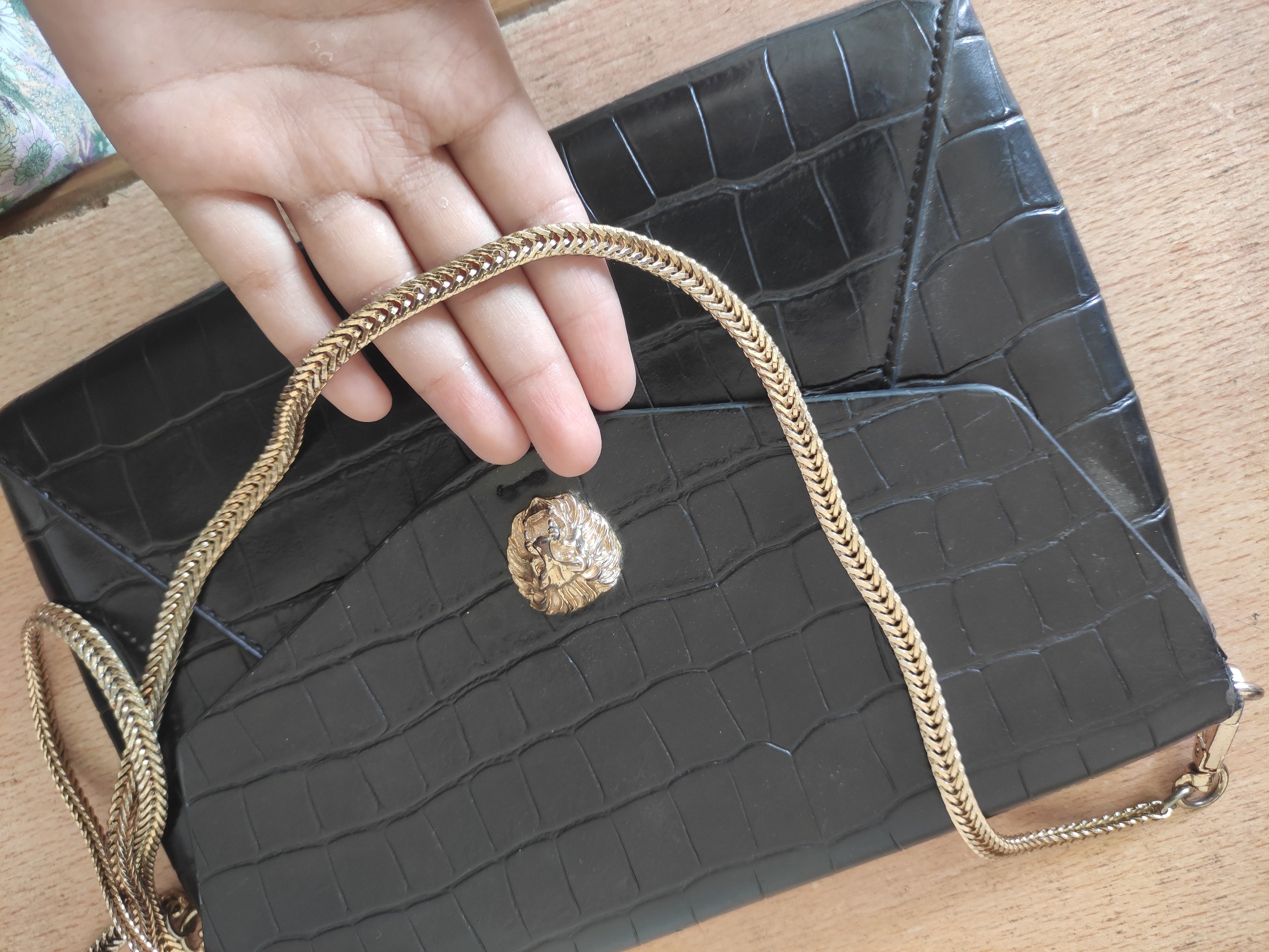 Black Faux Crossbody