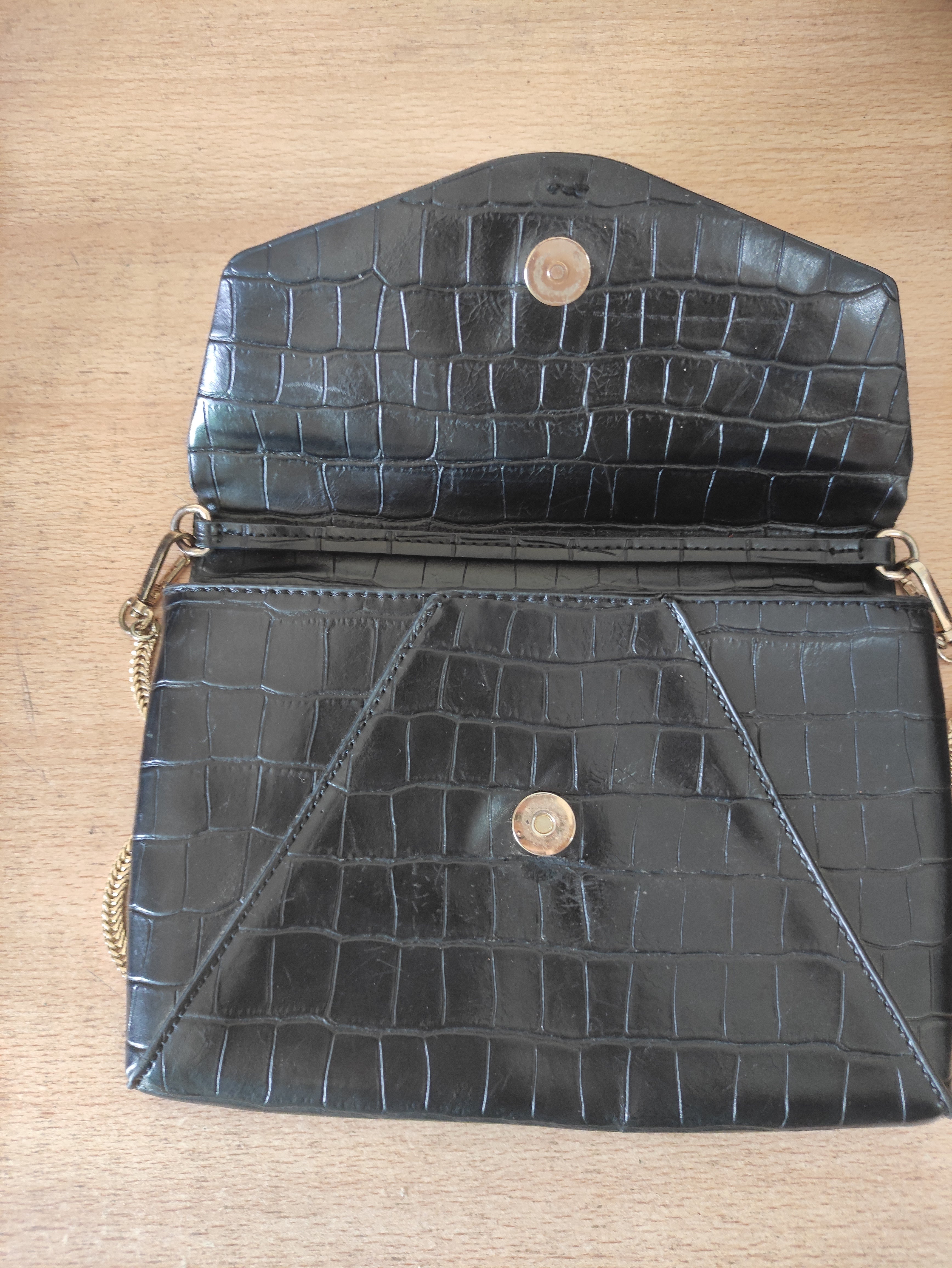 Black Faux Crossbody