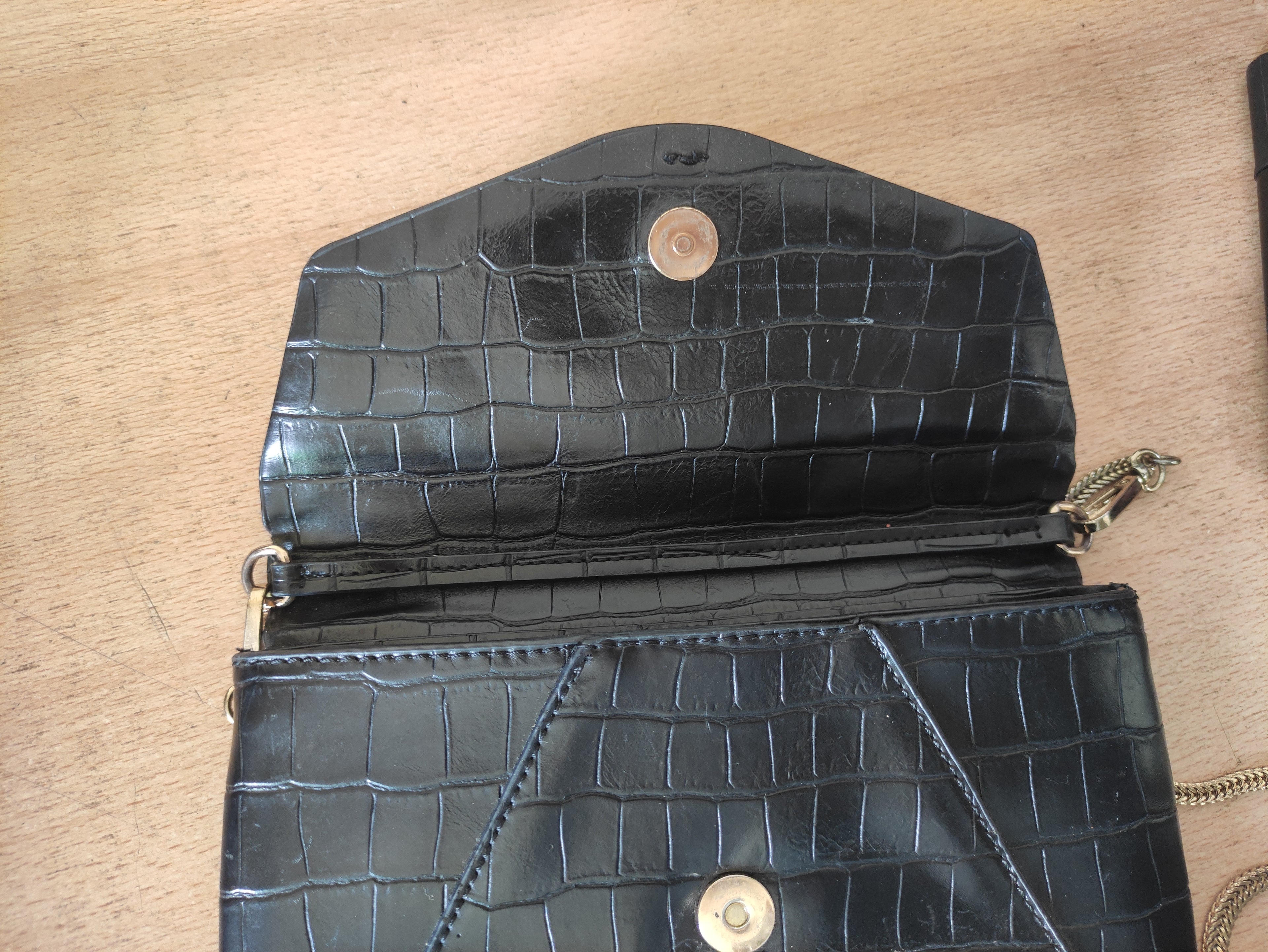 Black Faux Crossbody