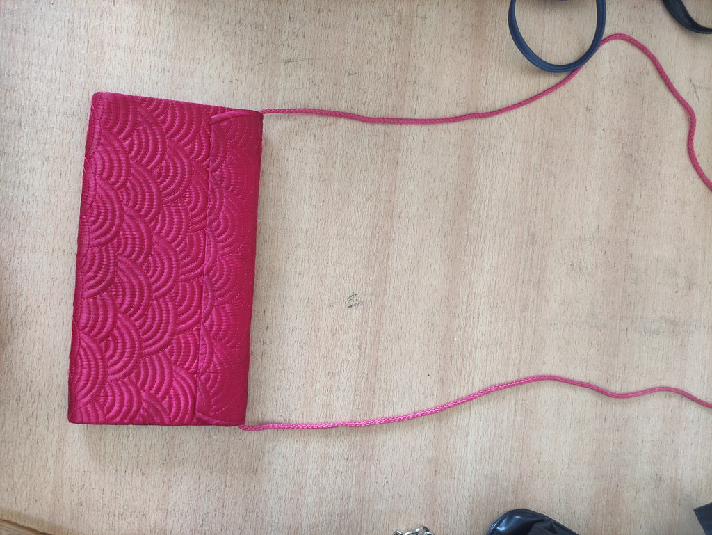 Fabiani Red Satin Clutch