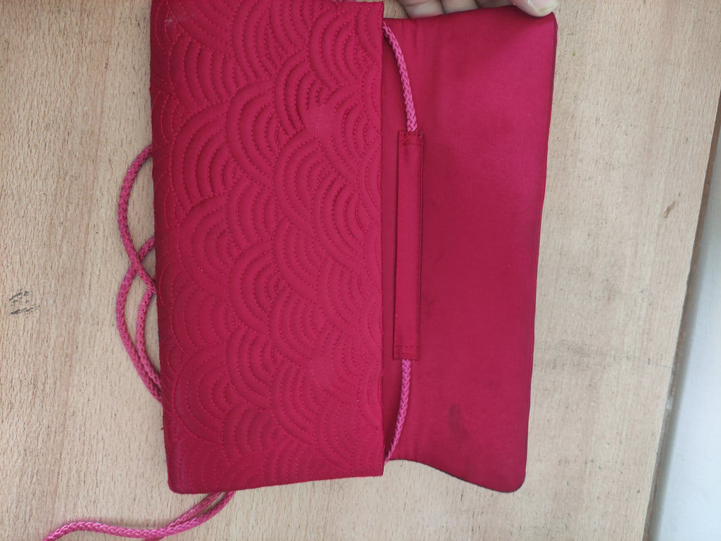 Fabiani Red Satin Clutch