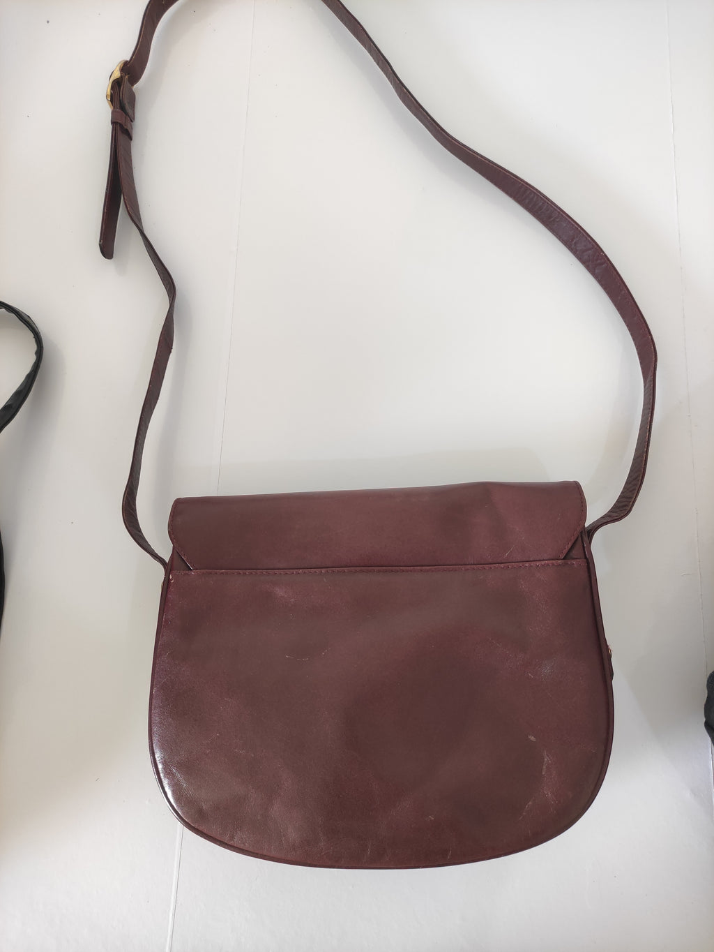 Maroon Leather Crossbody