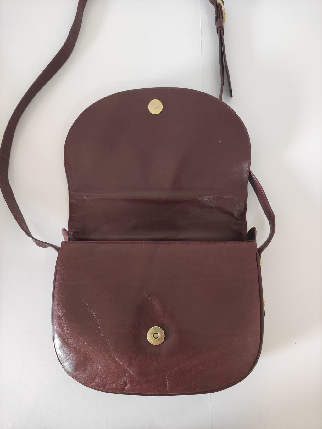 Maroon Leather Crossbody