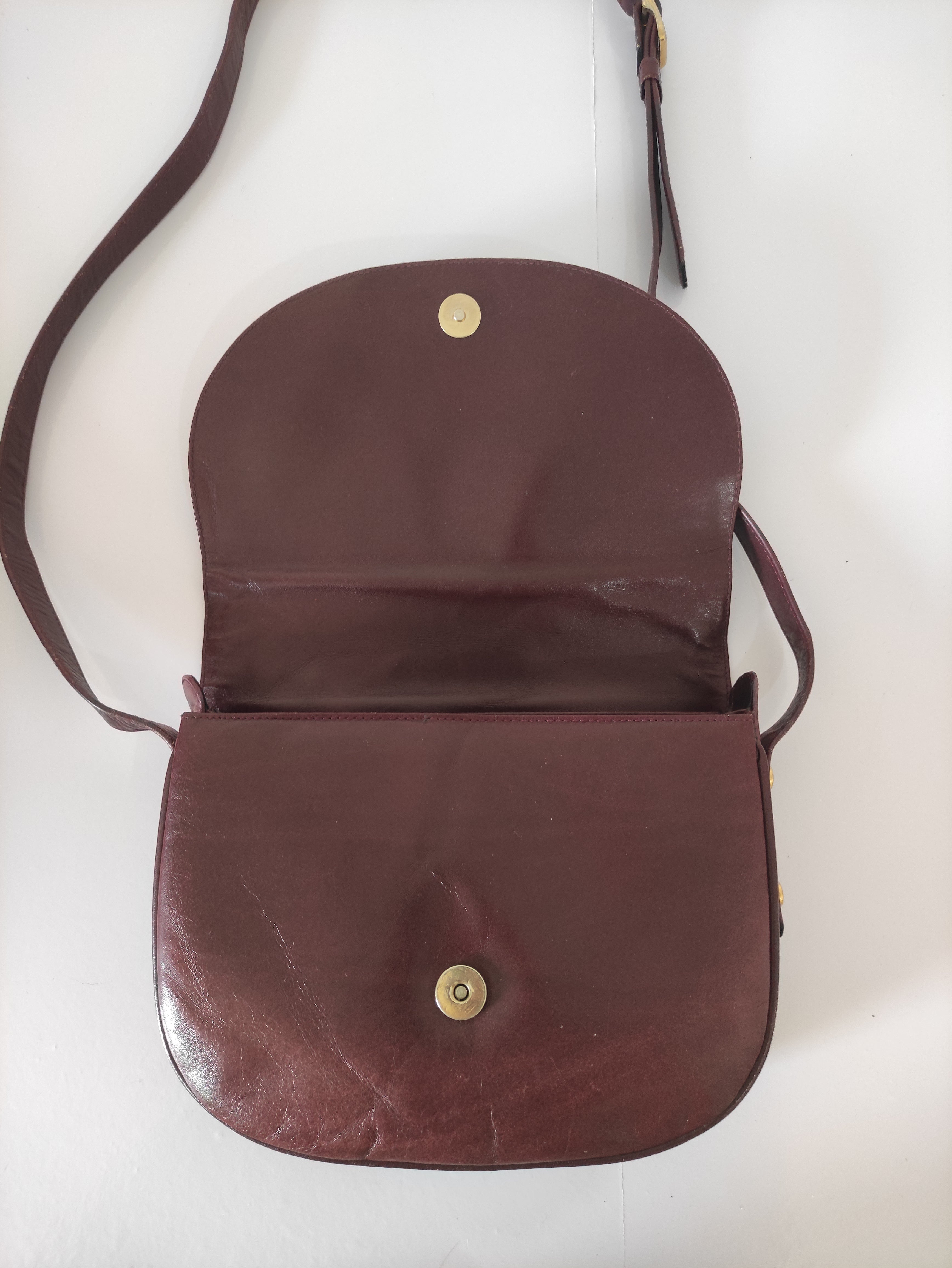 Maroon Leather Crossbody