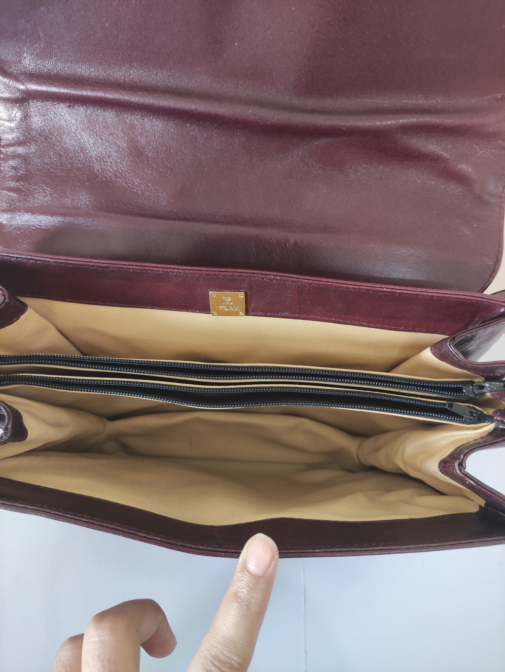 Maroon Leather Crossbody