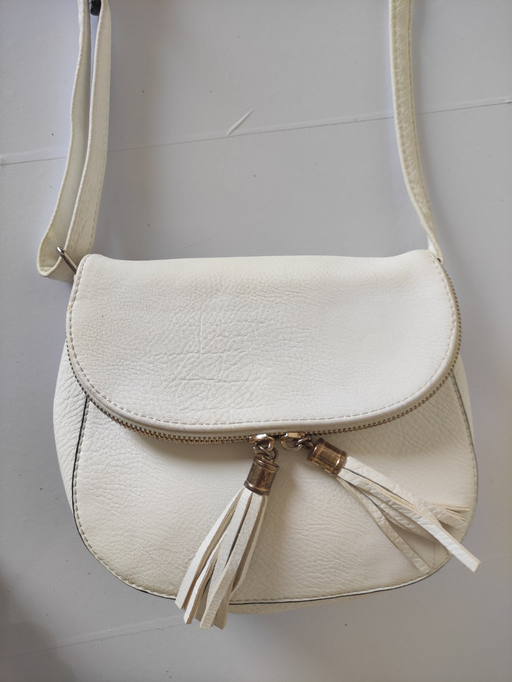 White Tassel Crossbody