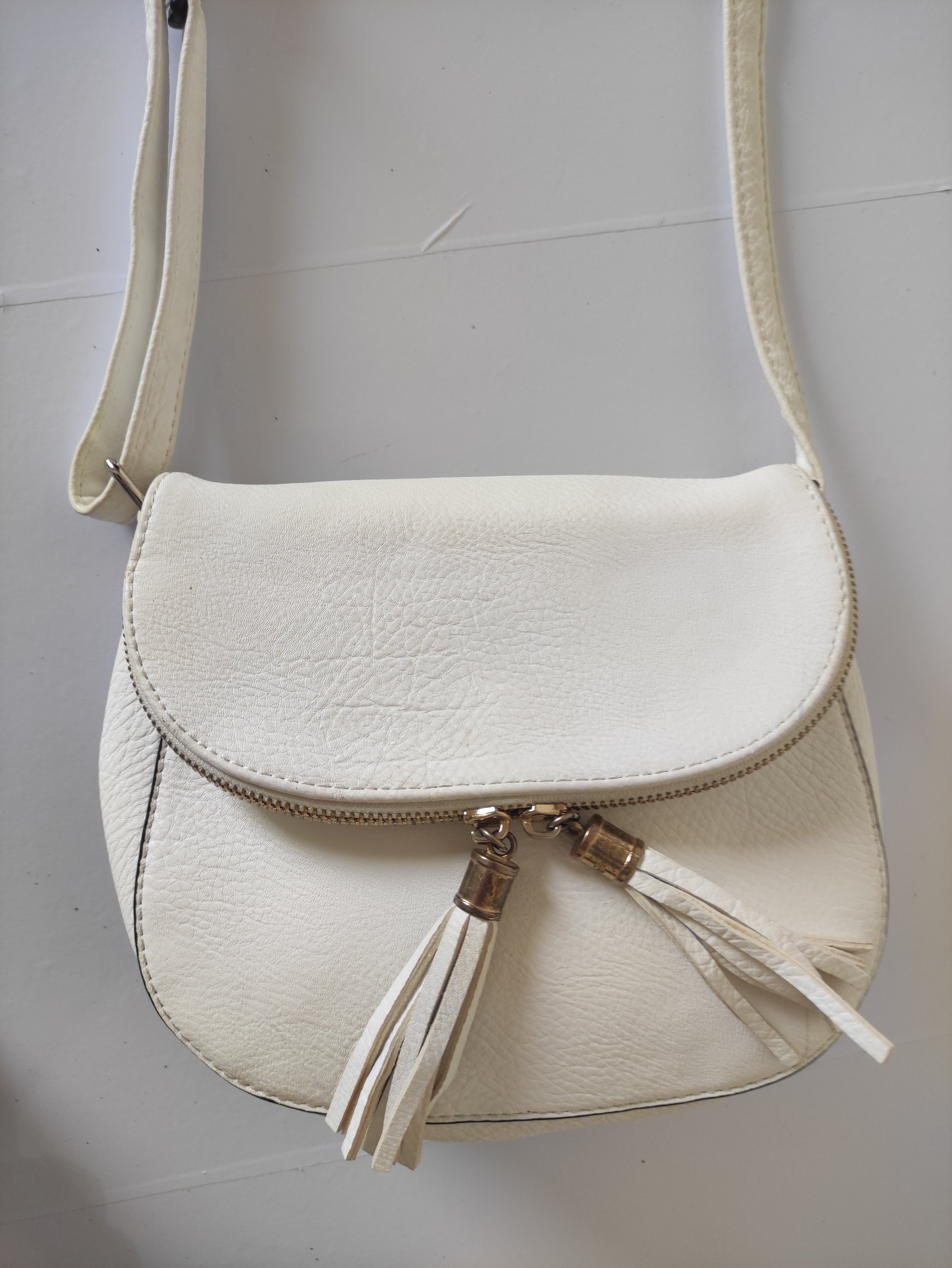 White Tassel Crossbody