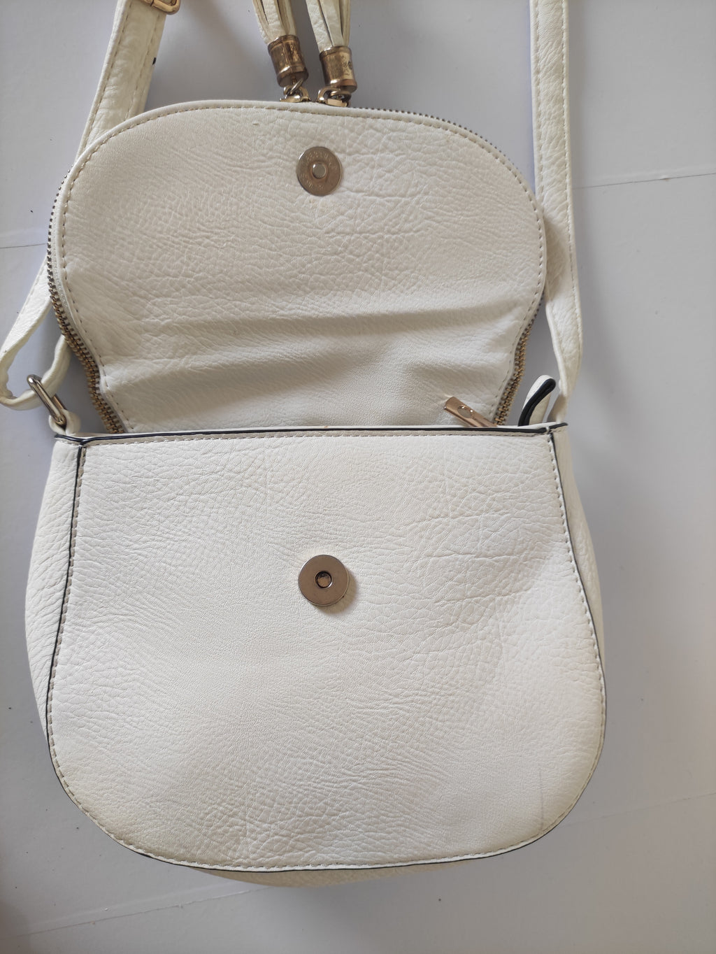 White Tassel Crossbody