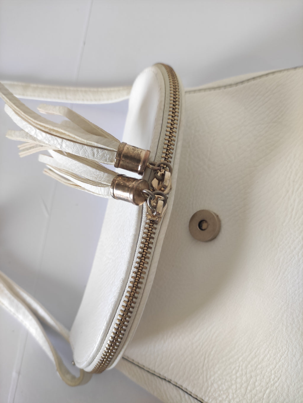 White Tassel Crossbody
