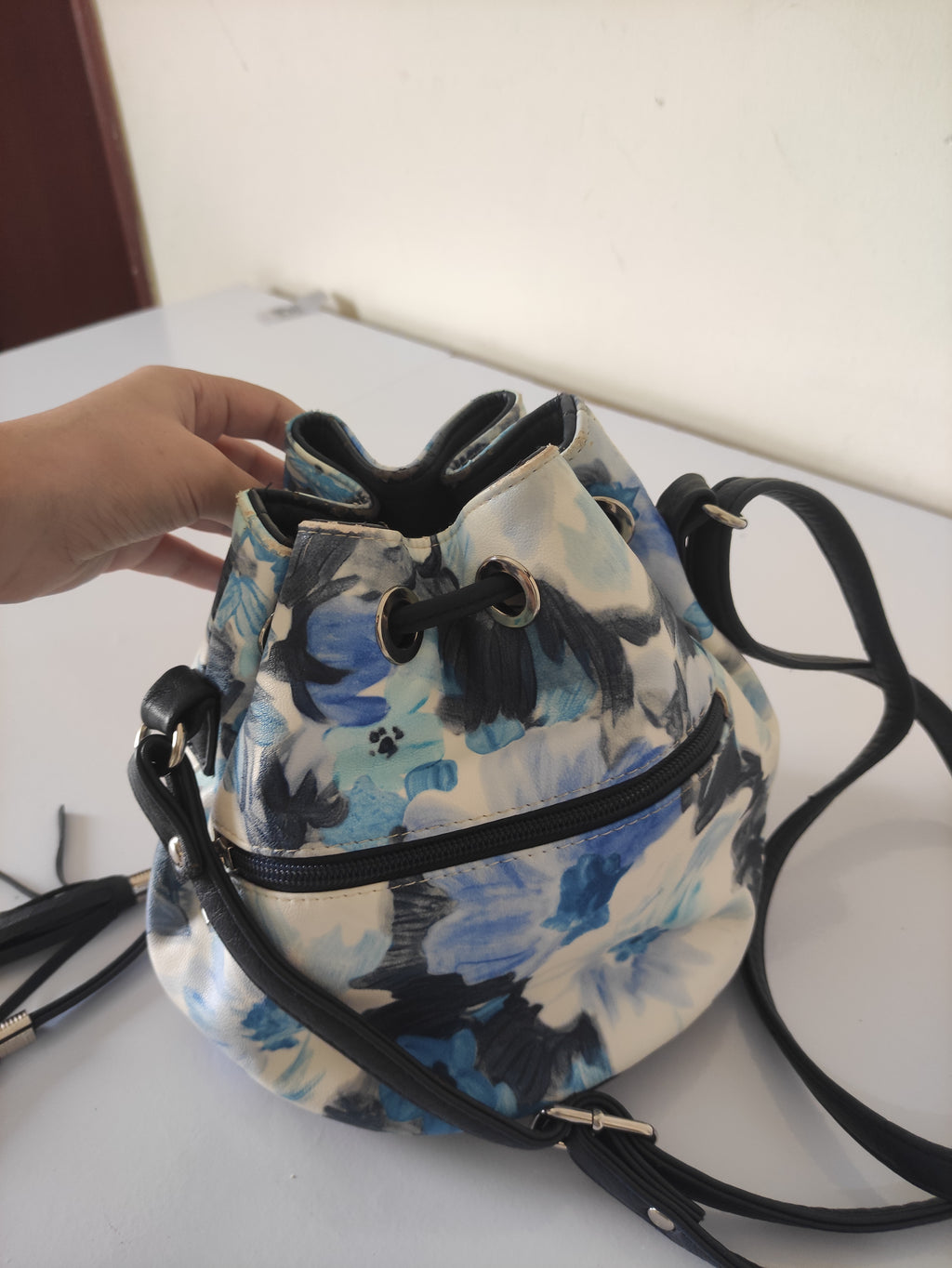 Floral Drawstring Bag