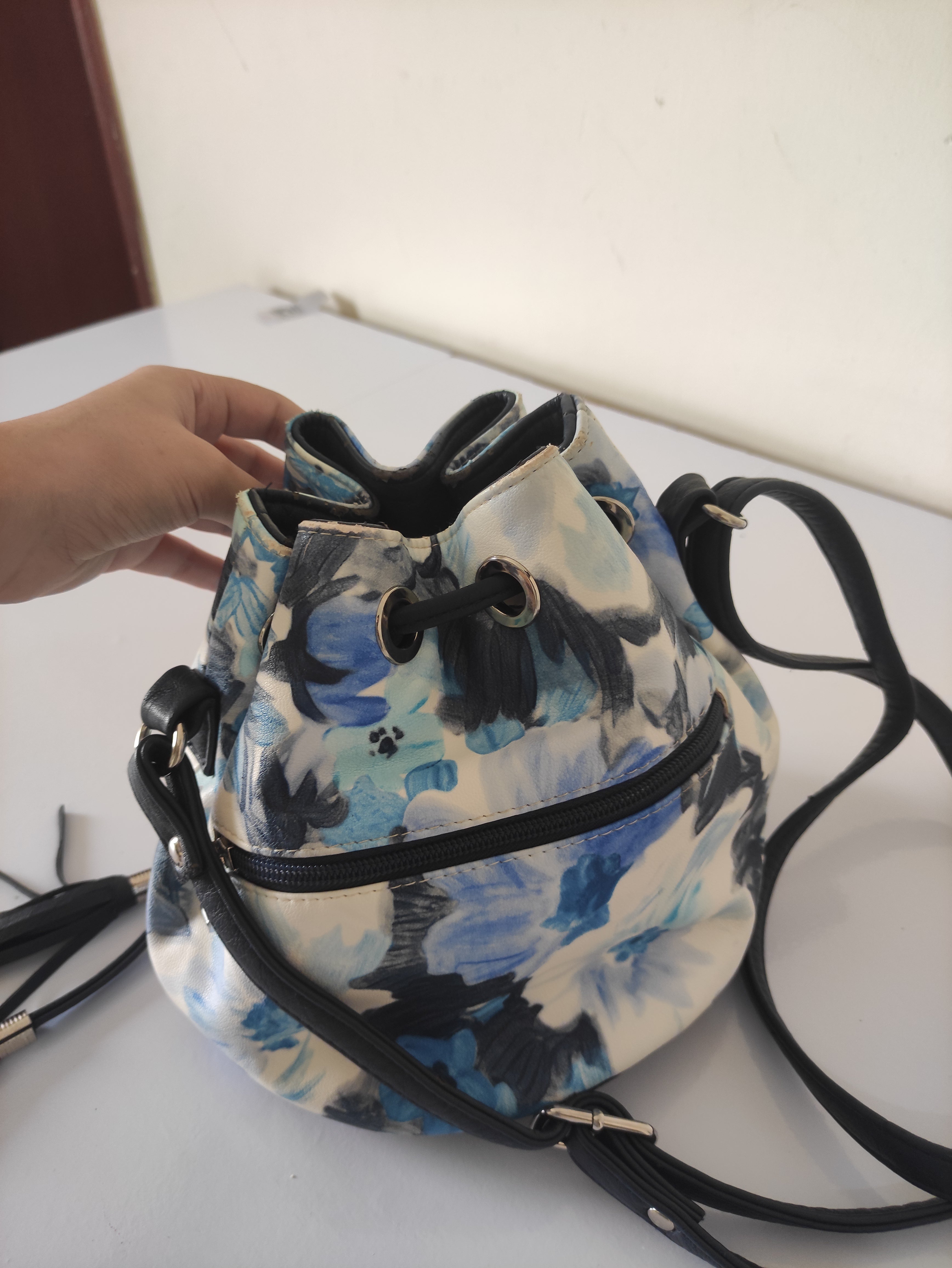 Floral Drawstring Bag