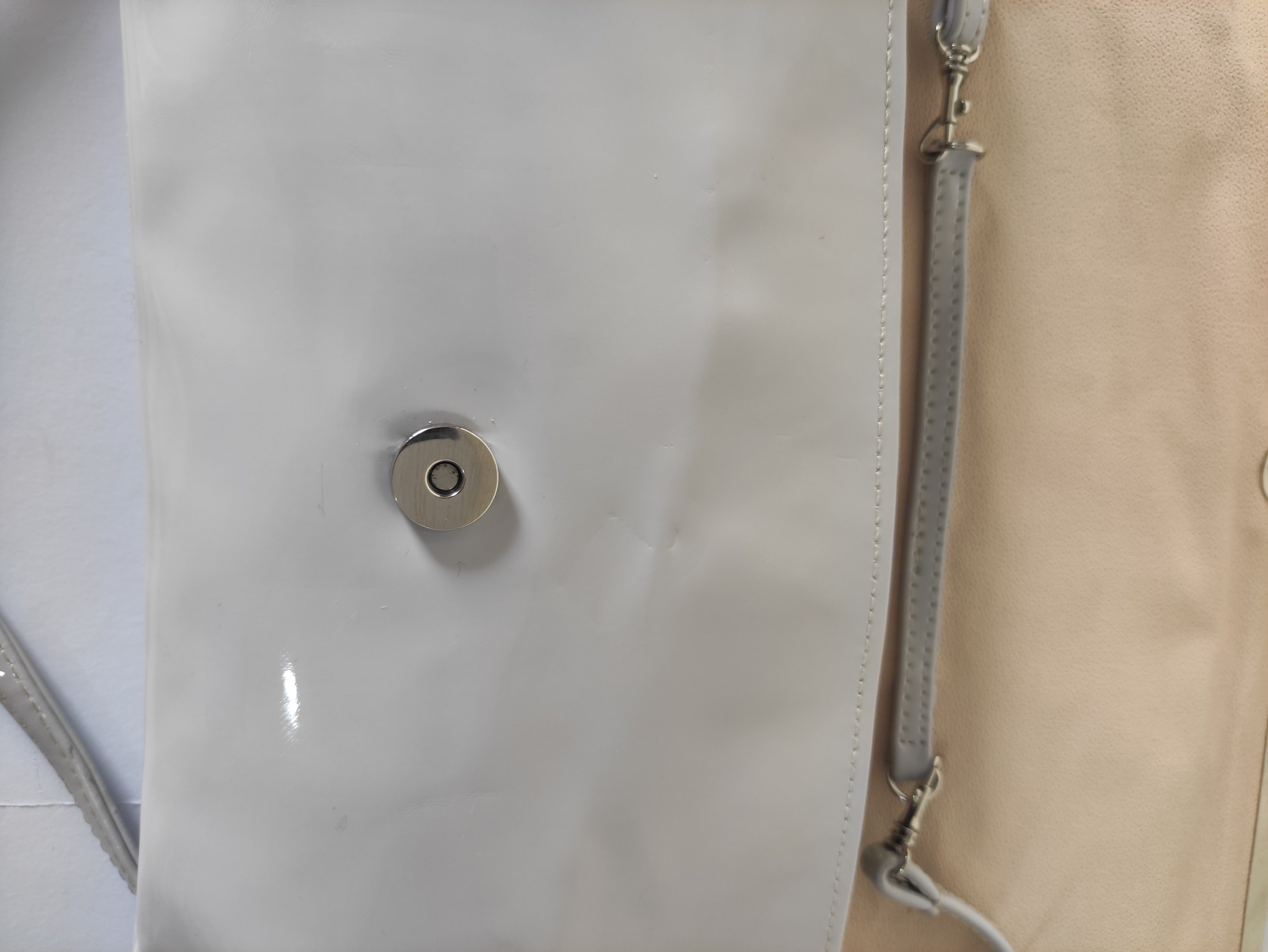 Glossy Silver Clutch