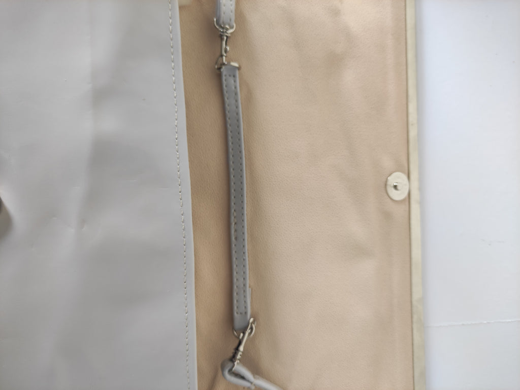 Glossy Silver Clutch