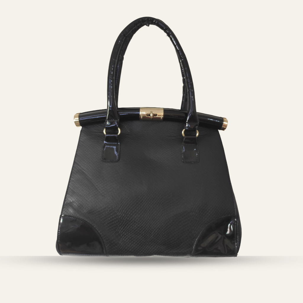 Black Structured Handbag