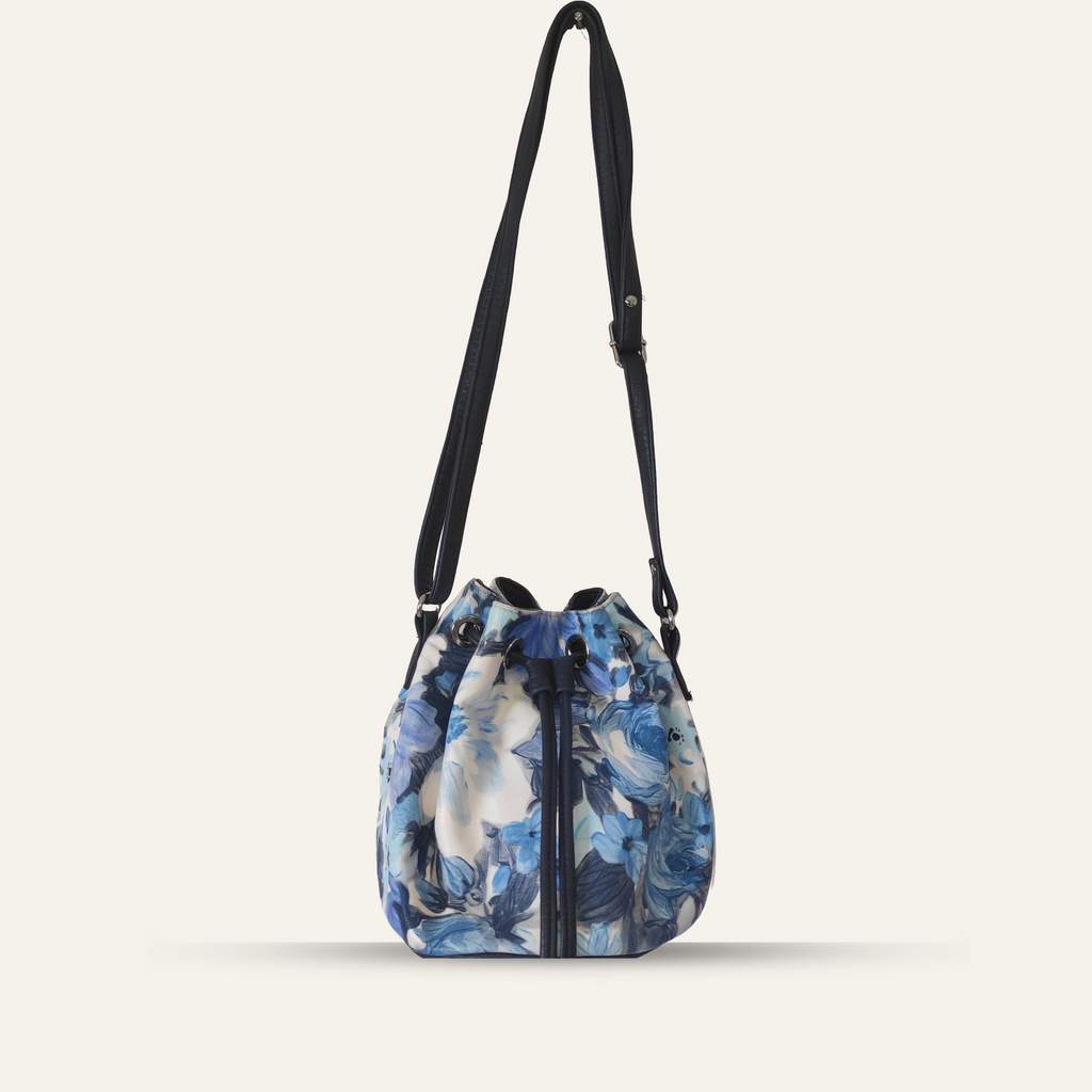 Floral Drawstring Bag