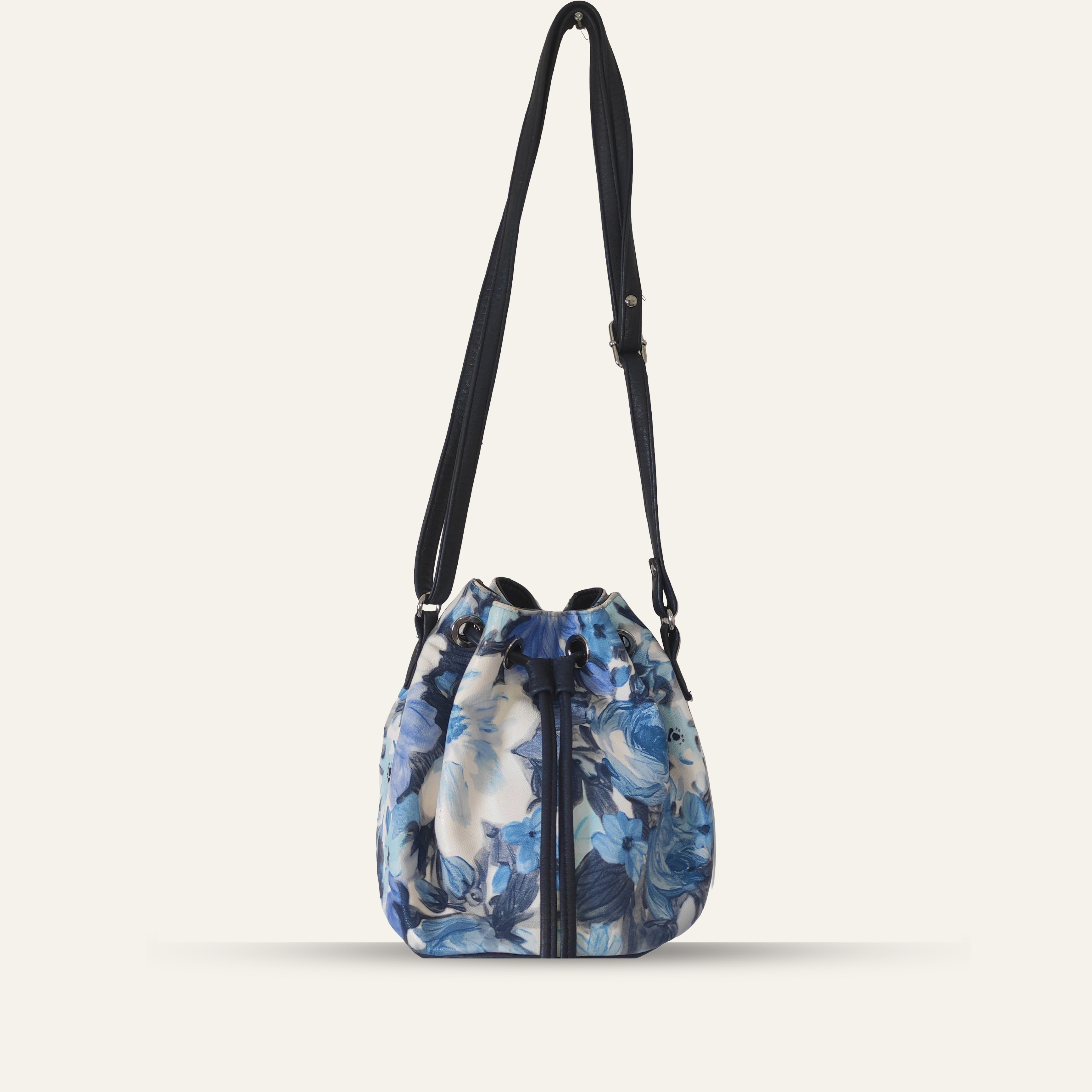 Floral Drawstring Bag