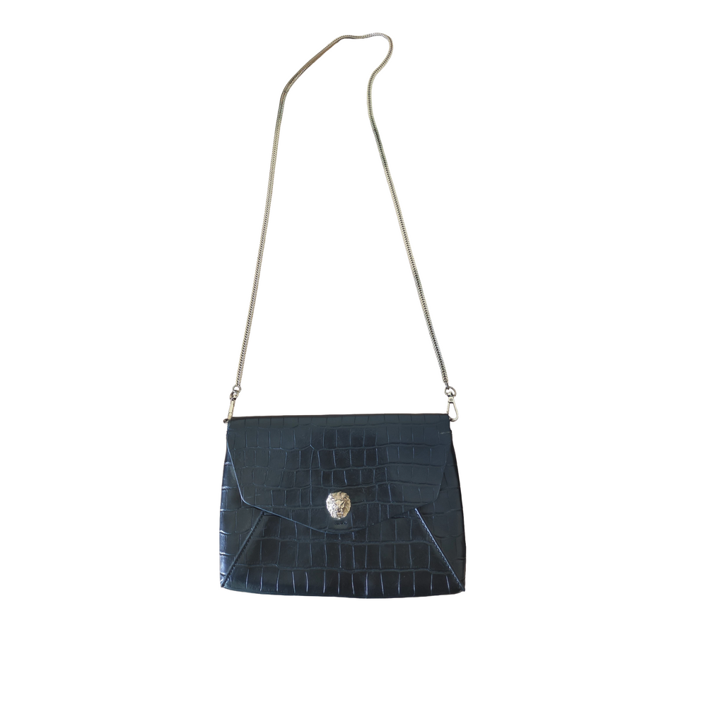 Black Faux Crossbody